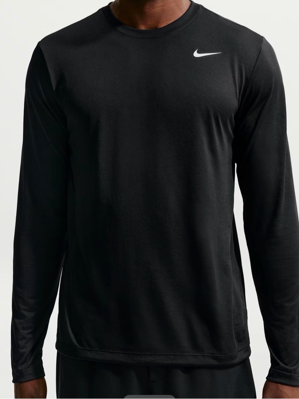 Nike Long Sleeve Athletic Shirt – Adult XL – Black – Dri-FIT